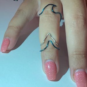 Water Wave Ring Trio